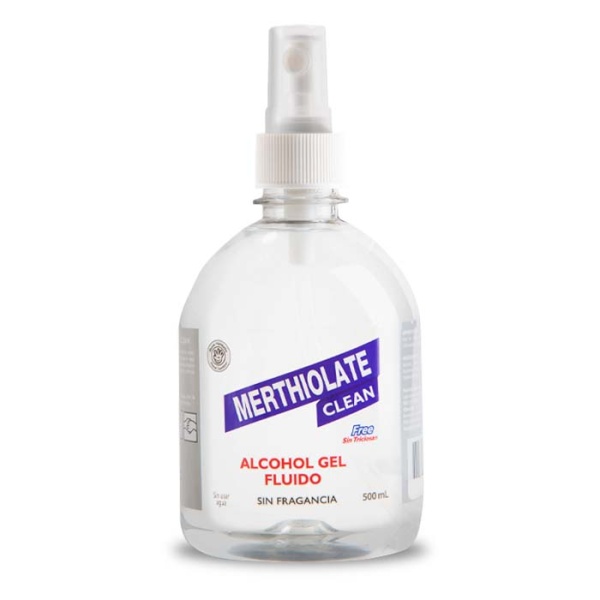 Alcohol Fluido Merthiolate Clean 500ml