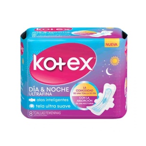 Kotex Día Y Noche Ultrafina - BOLSA 8 UNID