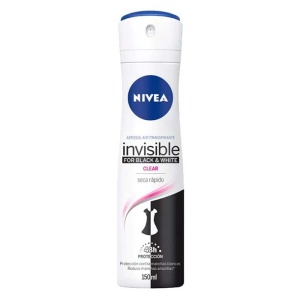 Nivea Spray Mujer Deo Invisible B&W Clear – 150 ML
