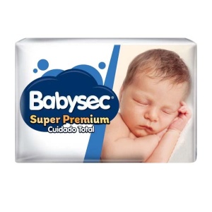 Pañales Babysec Super Premium Blanco - BOLSA 56 UNID