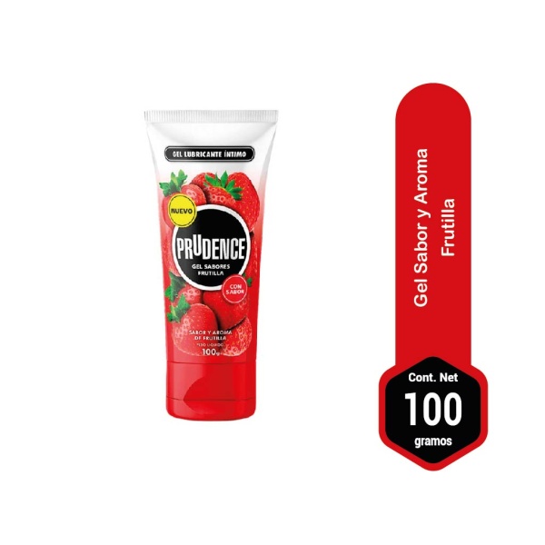 prudence gel sabor frutilla 100g
