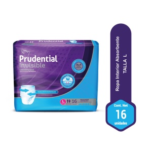 prudential invisible talla L 16 unidades