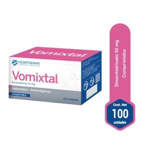 Vomixtal dimenhidrinato 50 mg 100 unidades
