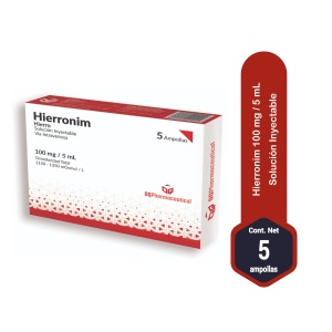 hierronim 100mg 5mL 5 ampollas