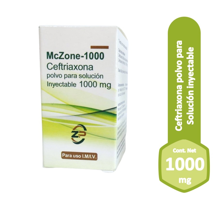 CEFTRIAXONA 1GR(MCZONE-1000) X 1 UND