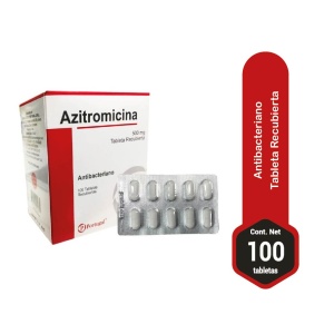 Azitromicina 500mg 100 tabletas
