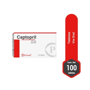 Captopril 25mg 100 tabletas
