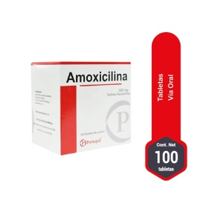amoxicilina 100 tabletas 500 mg