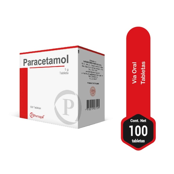 paracetamol 1g 100 tabletas