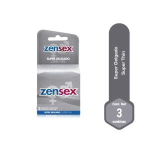 zensex super delgado 3 condones