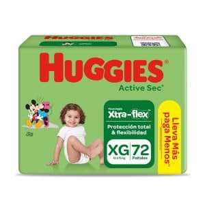 PAÑALES HUGGIES ACTIVE SEC (XG) X 72 UND. (DESCONTINUADO)