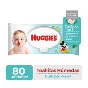 TOALLITAS HUMEDAS HUGGIES O&D 4EN1 X 80 UND
