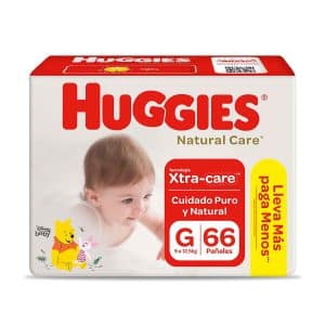 PAÑALES HUGGIES NATURAL CARE BIGPACK (GDE) X 66 UND
