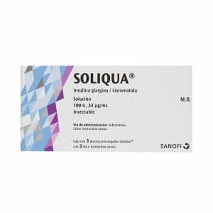 SOLIQUA INSULINA GLARGINA 3MG/ML X 1 AMP (REFRI)