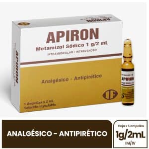 APIRON AMP 1G/2ML X 5 UND