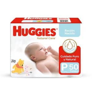 PAÑALES HUGGIES NATURAL CARE (PEQ) X 50 UND