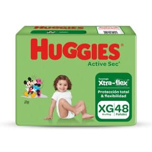 PAÑALES HUGGIES ACTIVE SEC (XG) X 48 UND