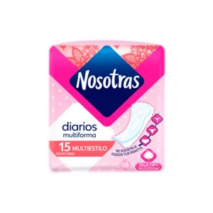 NOSOTRAS DIARIOS MULTIESTILO ROSADO X 15 UND