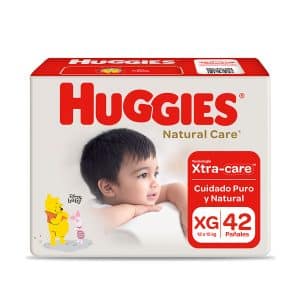 PAÑALES HUGGIES NATURAL CARE (XG) X 42 UND