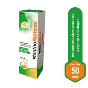 MENTHOBIOTICOS SAB LIMON & MIEL X 50 SOB X 4 PAST