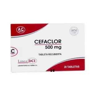 CEFACLOR 500 MG X 20 TAB