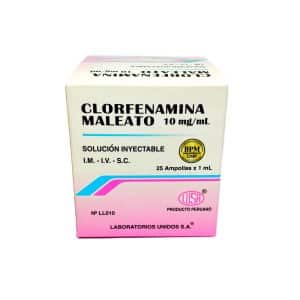 CLORFENAMINA AMP 10MG/1ML X 25 AMP