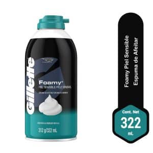 GILLETTE FOAMY ESPUMA DE AFEITAR PIEL SEN. 322ML