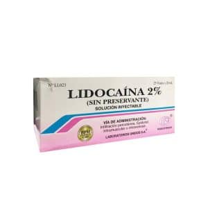 LIDOCAINA 2% AMP S/E 20ML X 25