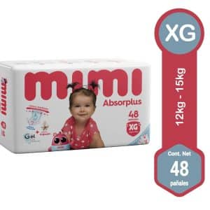 PAÑALES MIMI ABSORPLUS SUPER MEGA XG X 48 UNID