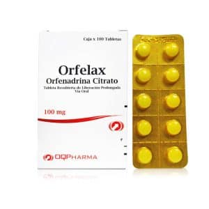 ORFENADRINA(ORFELAX) 100MG X 100 TABLETAS
