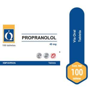 PROPRANOLOL 40 MG X 100 TAB