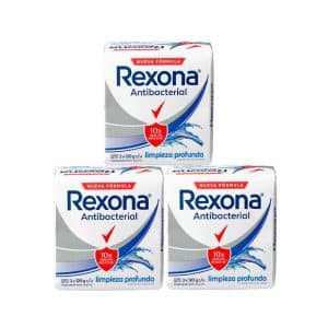 REXONA JABON ANTIBAC/LIMPIEZA PROF PACK 3 X 120 GR