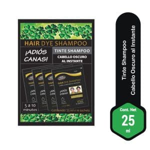 SHAMPOO HAIR DYE ADIOS CANAS CASTAÑO CLARO - CAJA X 10 SACHETS