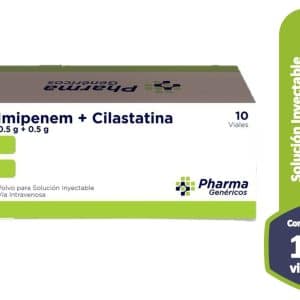 IMIPENEM + CILASTATINA (VIA INTRAVENOSA) - 10 VIALES