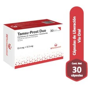 TAMSUlOSINA 0.4MG+DUTASTERIDA 0.5MG (TAMSU-PROS DUO) X 30 CAPSULAS