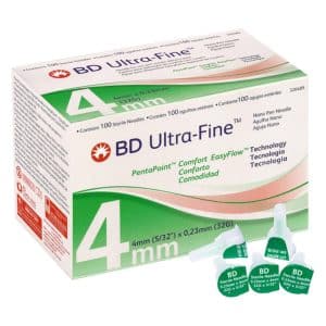 AGUJA BD ULTRA-FINE 32G 0.23MMX4MMX 100UND