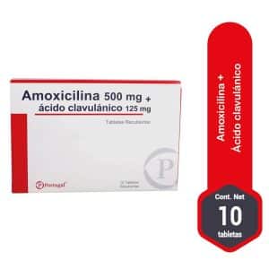 AMOXICILINA+AC.CLAVULANICO 500MG/125MG X 10 TAB