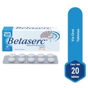 BETASERC 24 MG X 20 TAB.- NO FRACCIONAR