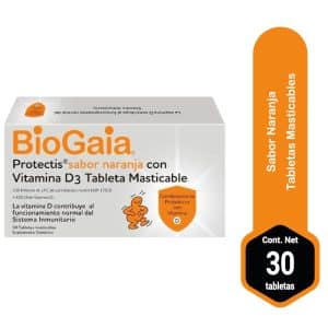 BIOGAIA PROTECTIS+VIT D3 S/NARANJA X 30 TAB/MASTICABLES