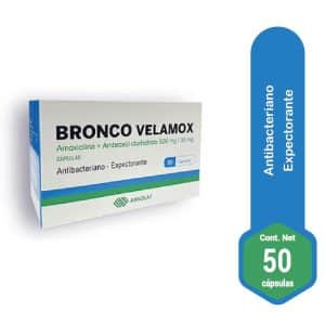 BRONCO VELAMOX 500MG/30MG X 50 CAPSULAS