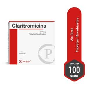 CLARITROMICINA 500 MG X 100 TABL