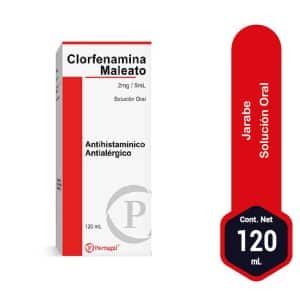 CLORFENAMINA MALEATO 2MG/5ML SOL.ORAL X 120 ML