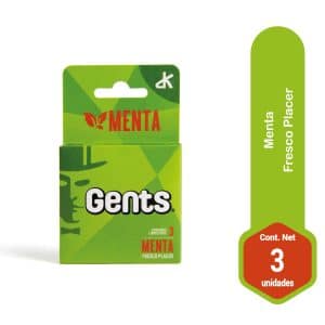 PRESERVATIVOS GENTS MENTA X 3