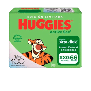 PAÑALES HUGGIES ACTIVE SEC BIGPACK (XXG) X 68 UND