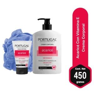 PACK CREMA CORPORAL ACARICE C/VITAMINA E + ESPONJA