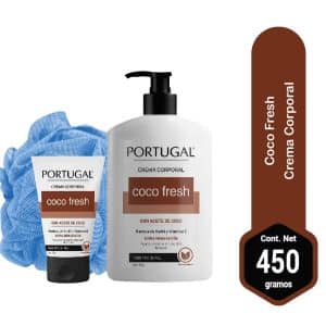 PACK CREMA CORPORAL COCO/FRESH C/VITAMINA E + ESPONJA