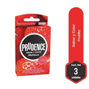 PRESERVATIVO PRUDENCE SAB/FRUTILLA X 3 UND