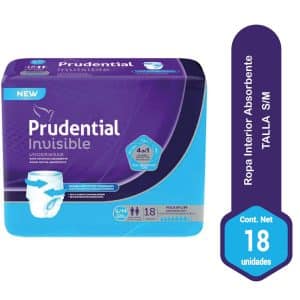 PAÑALES PRUDENTIAL INVISIBLE PARA ADULTO (S/M) X 18 UND
