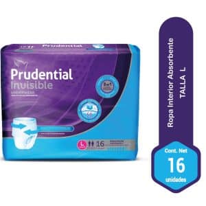PAÑALES PRUDENTIAL INVISIBLE PARA ADULTO (L) X 16 UND