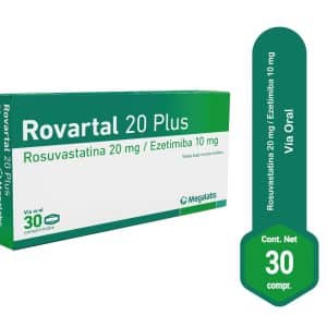 ROVARTAL 20 PLUS (ROSUVASTATINA 20MG/EZETIMIBA 10MG X 30 COMP